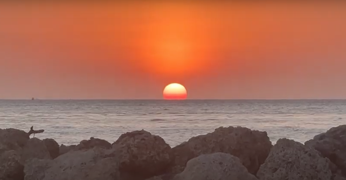 Así se oculta el sol en Cartagena